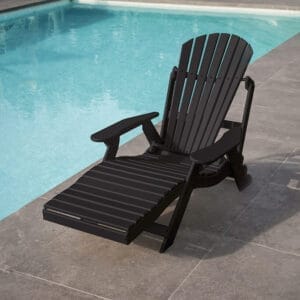 Sun Lounger Zwart