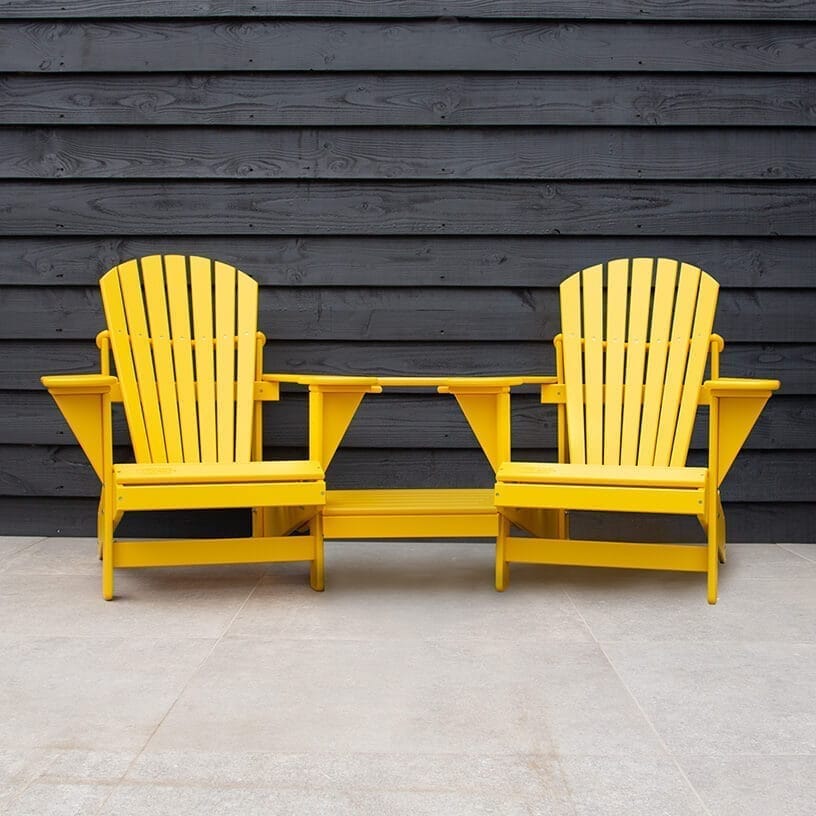 Gele ronde adirondack duozit van Comfy Chair