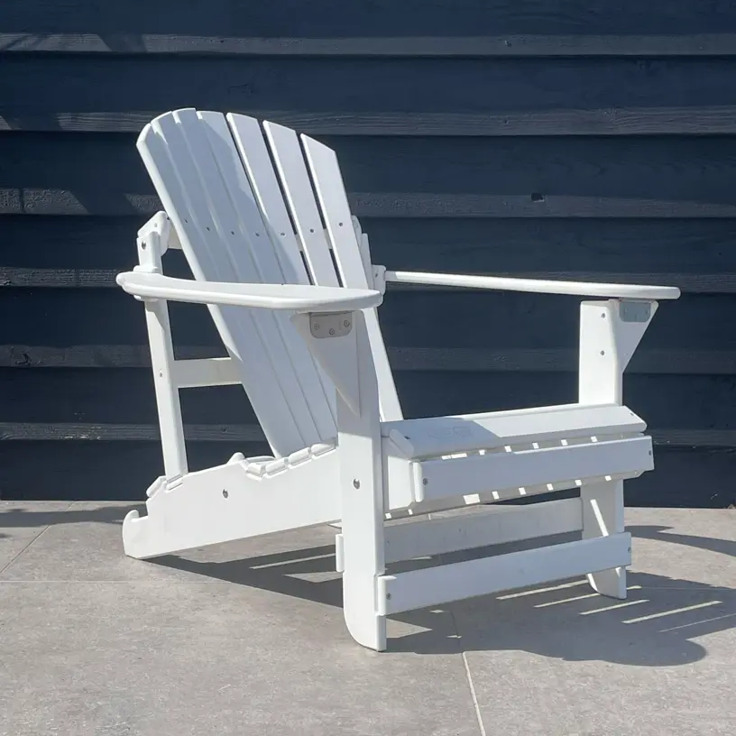 Verstelbare Kunststof Adirondack Stoel Wit