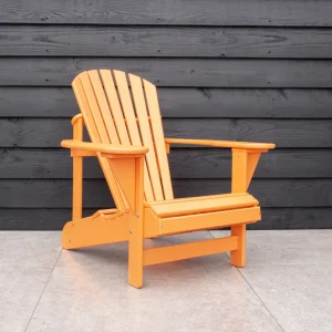 Adirondack stoel kunststof in de kleur oranje